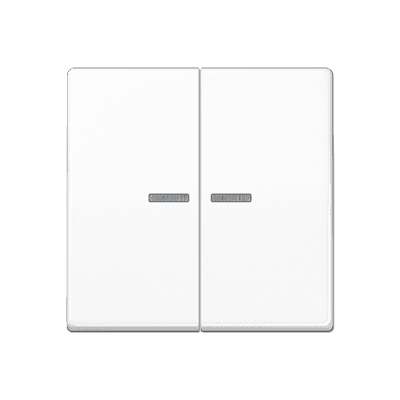 JUNG Клавиша для KNX кнопки, 2 группы с окошком дюропласт белый AS102KO5WW