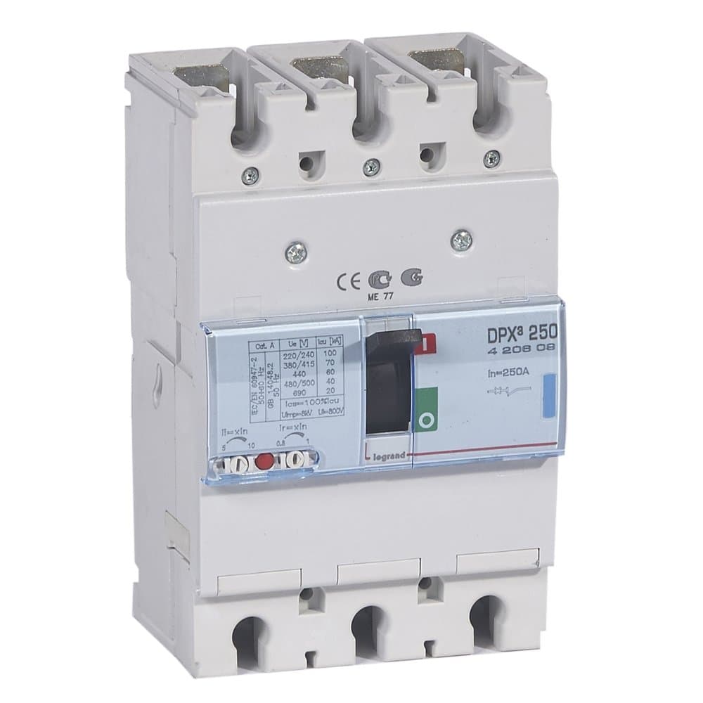 Legrand DPX3 250 Автоматический выключатель 3P 250А 70kA 420609 — миниатюра 2
