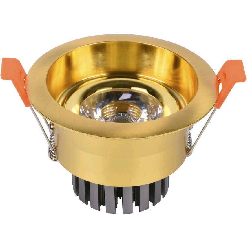 Kink Light 2152,33 Светильник встраиваемый золотой d9 h7 Led 7W (4000K)