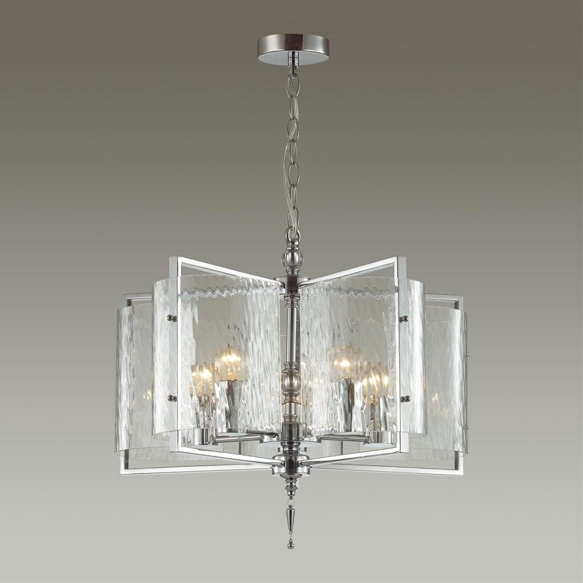 Odeon Light 4888/5 MODERN ODL_EX22 63 хром/прозрачный/стекло Люстра E27 5*60W ELEGANTE — миниатюра 4