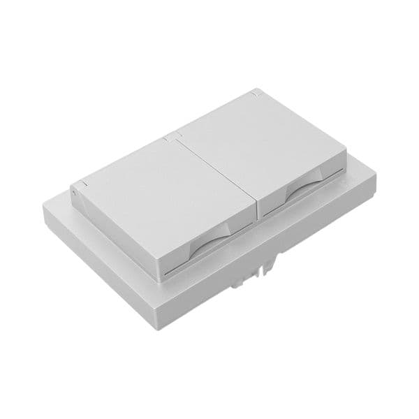 EKF Механизм розетки двойной, 16А, IP44, с заземлением, со шторками, с рамкой, с крышками, алюминий Эпика — миниатюра 14