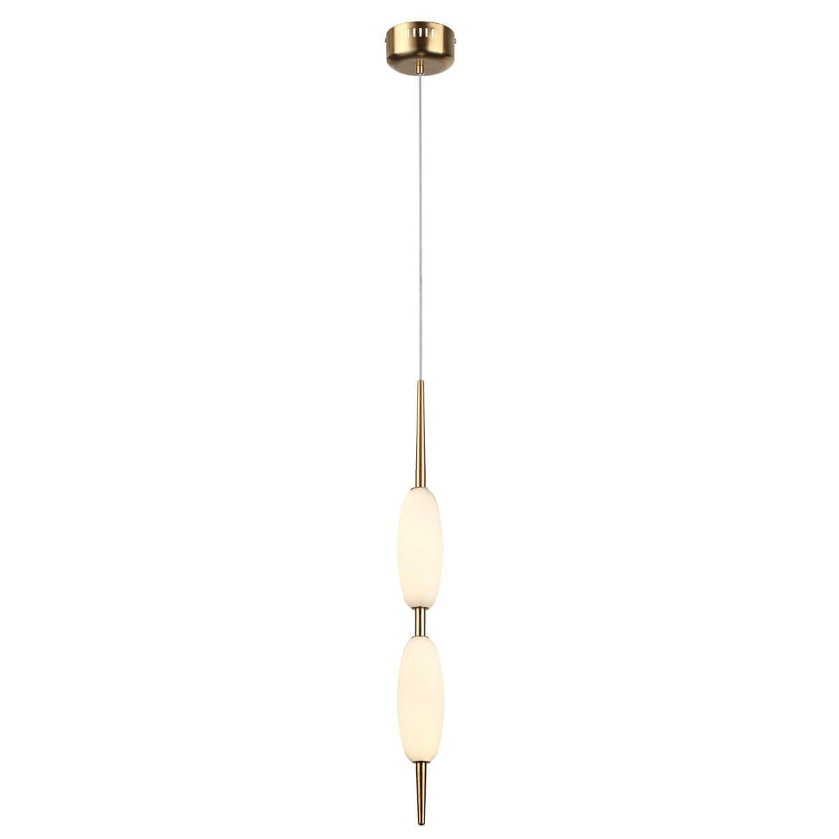 Odeon Light 4792/16L PENDANT ODL21 009 бронзовый/белый Подвес LED 16W SPINDLE