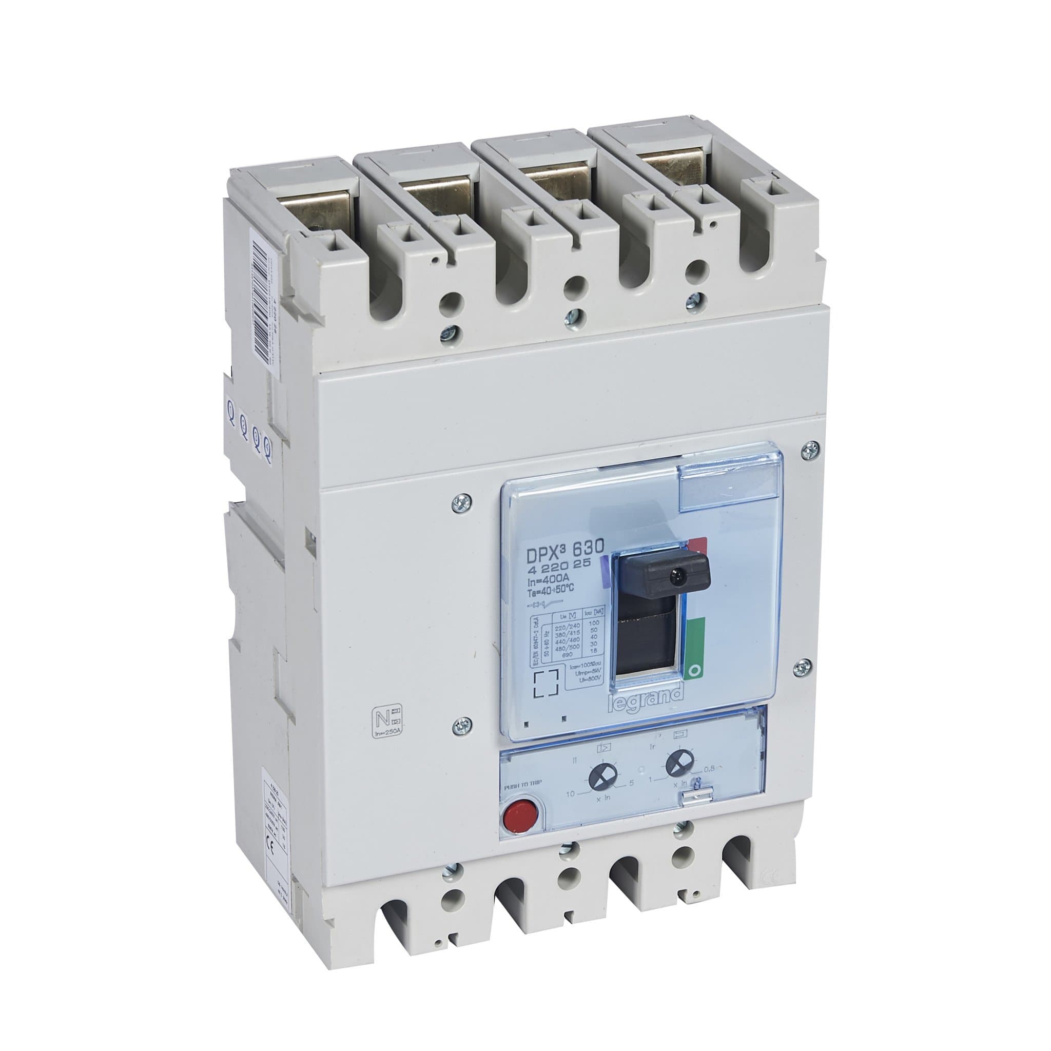 Legrand DPX3 630 Автоматический выключатель 3P+N/2 400А 50kA/термомагн.расц. 422025