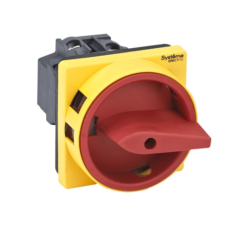 Systeme Electric Выключатель-разъединитель 3P 20A IP20 с красной рукояткой на дверцу 4 винтами с замком
