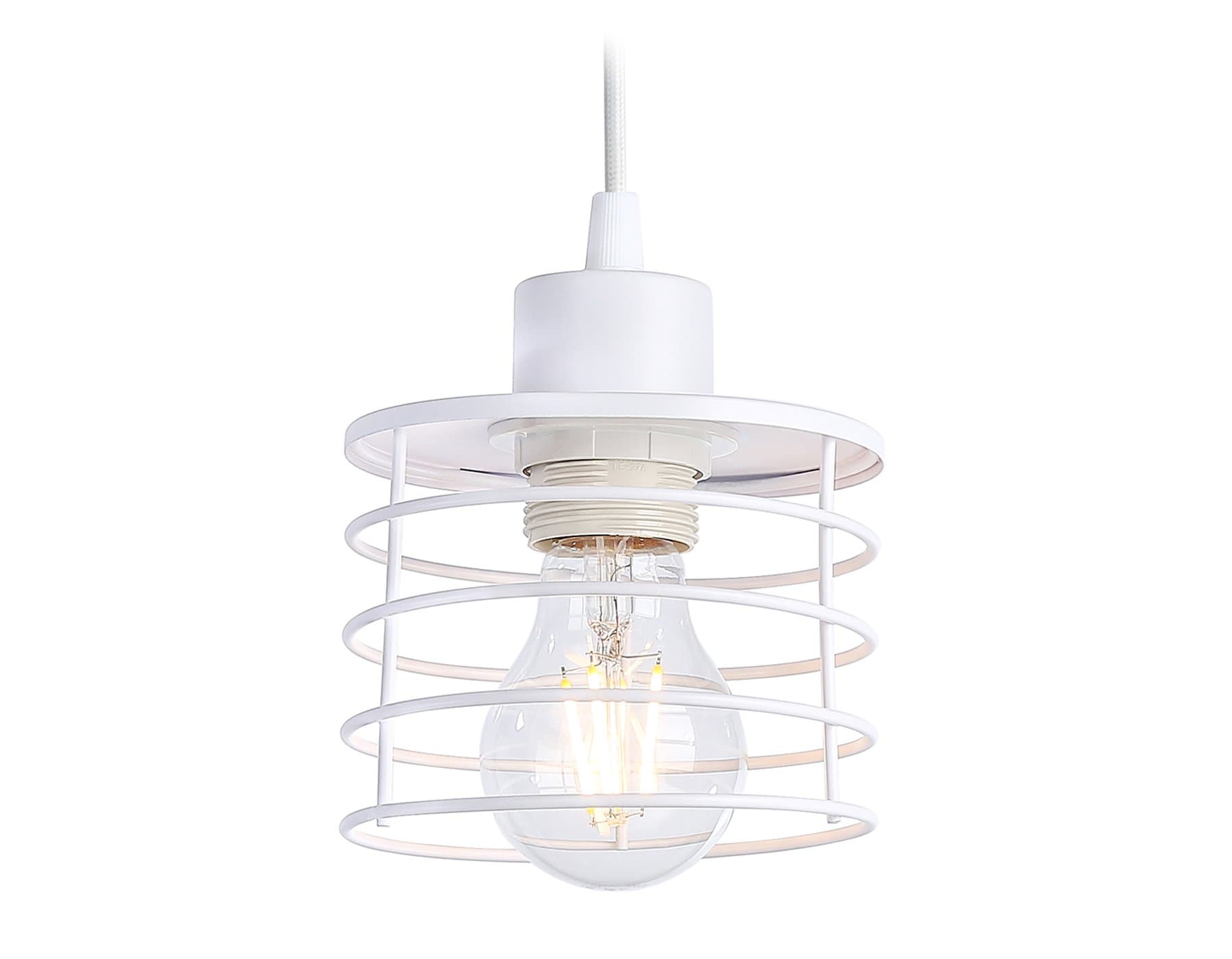Ambrella Подвесной светильник в стиле лофт TR8065 WH белый E27 max 40W D120*950 — миниатюра 1