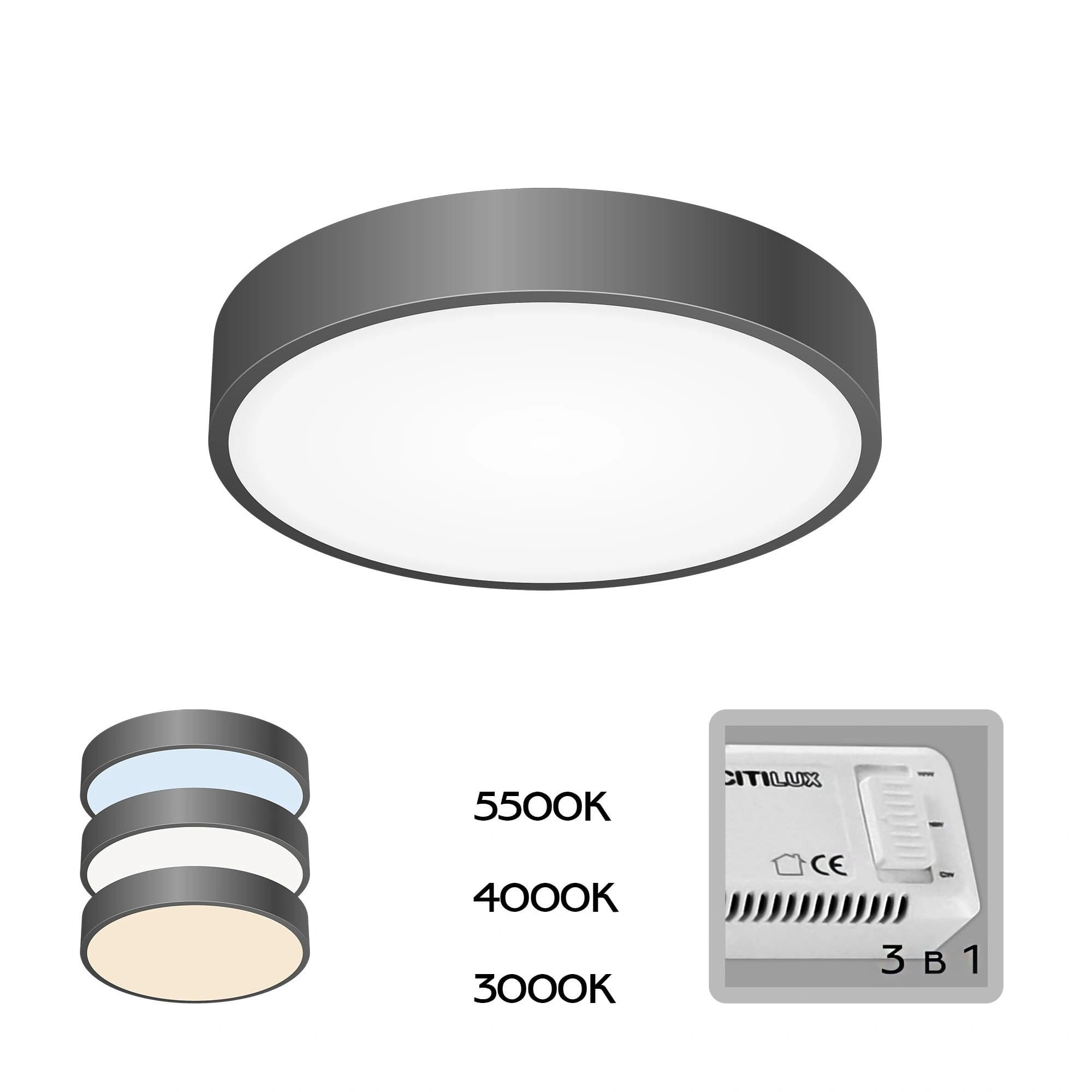 Citilux CL72424V1 Купер Черный Светильник потолочный