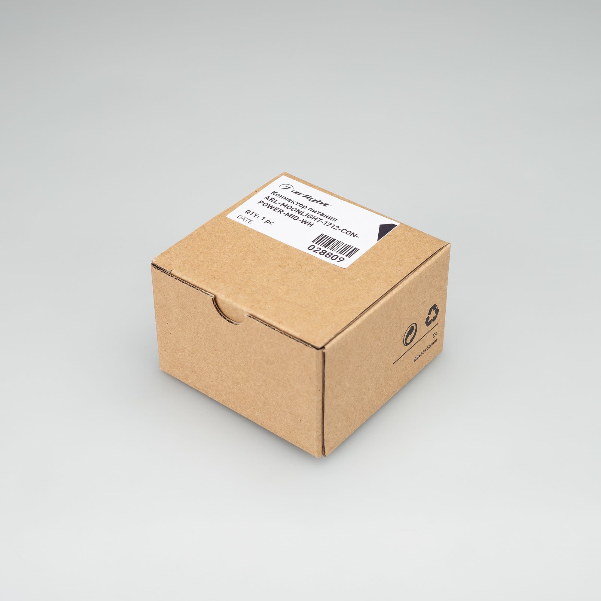 Arlight Коннектор питания ARL-MOONLIGHT-1712-CON-POWER-MID-WH (Пластик) 028809 — миниатюра 3