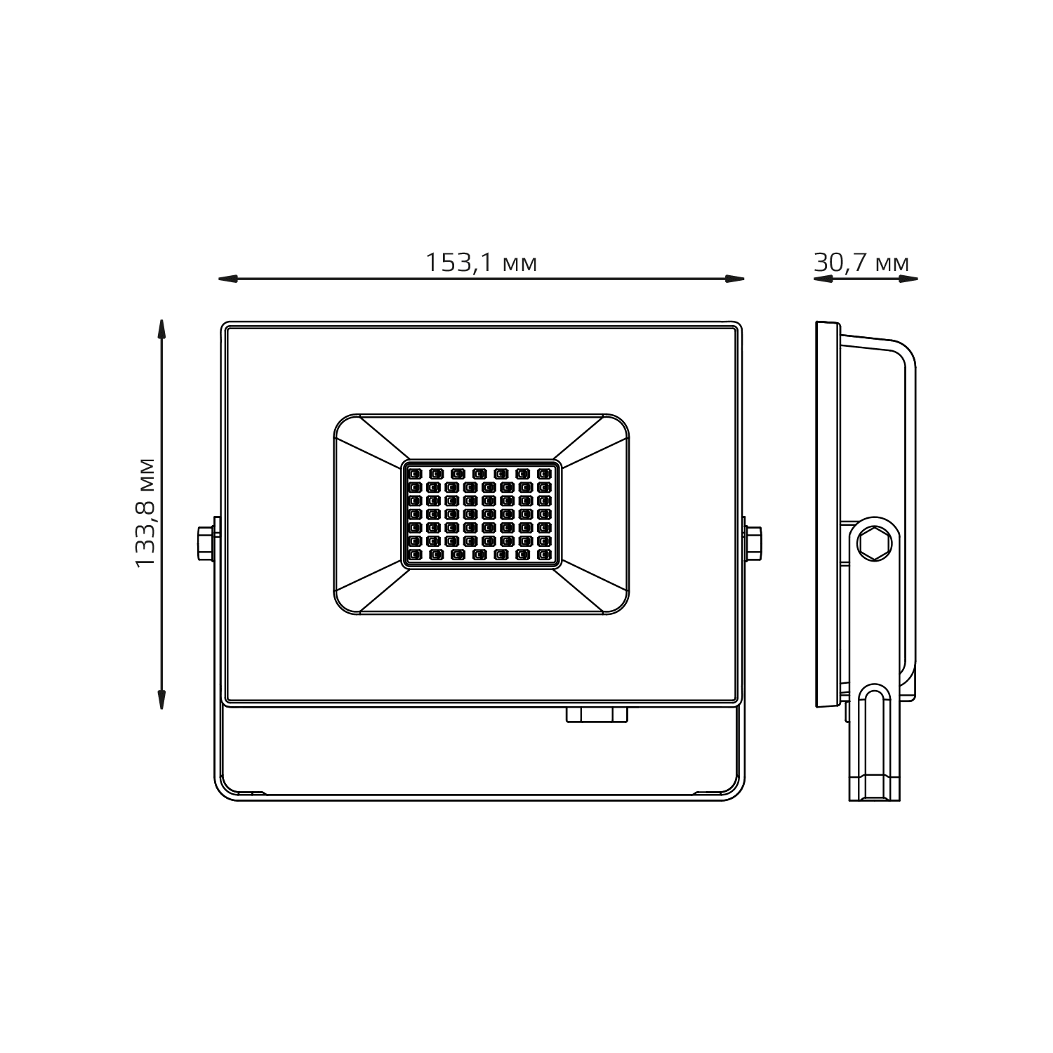 Gauss Прожектор Elementary 30W 2000lm зеленого свечения 175-265V IP65 черный LED 613100630 — миниатюра 6