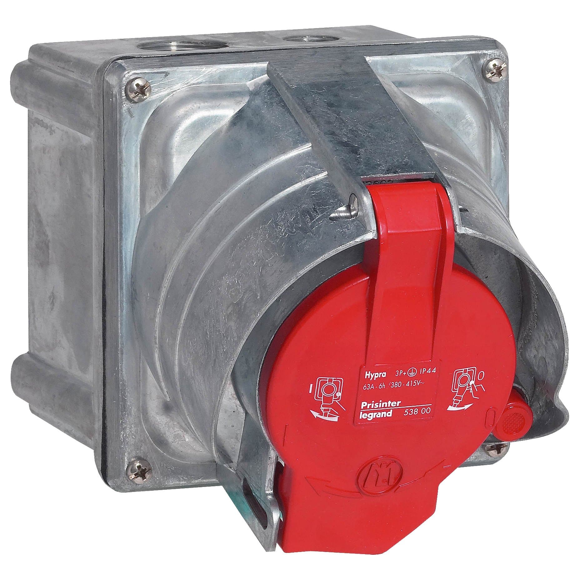 Legrand Hypra Коробка с одним ответстием под сальник Prisinter IP 44/55 2К+З/3К+З/3К+Н+З 63 А металл 053809