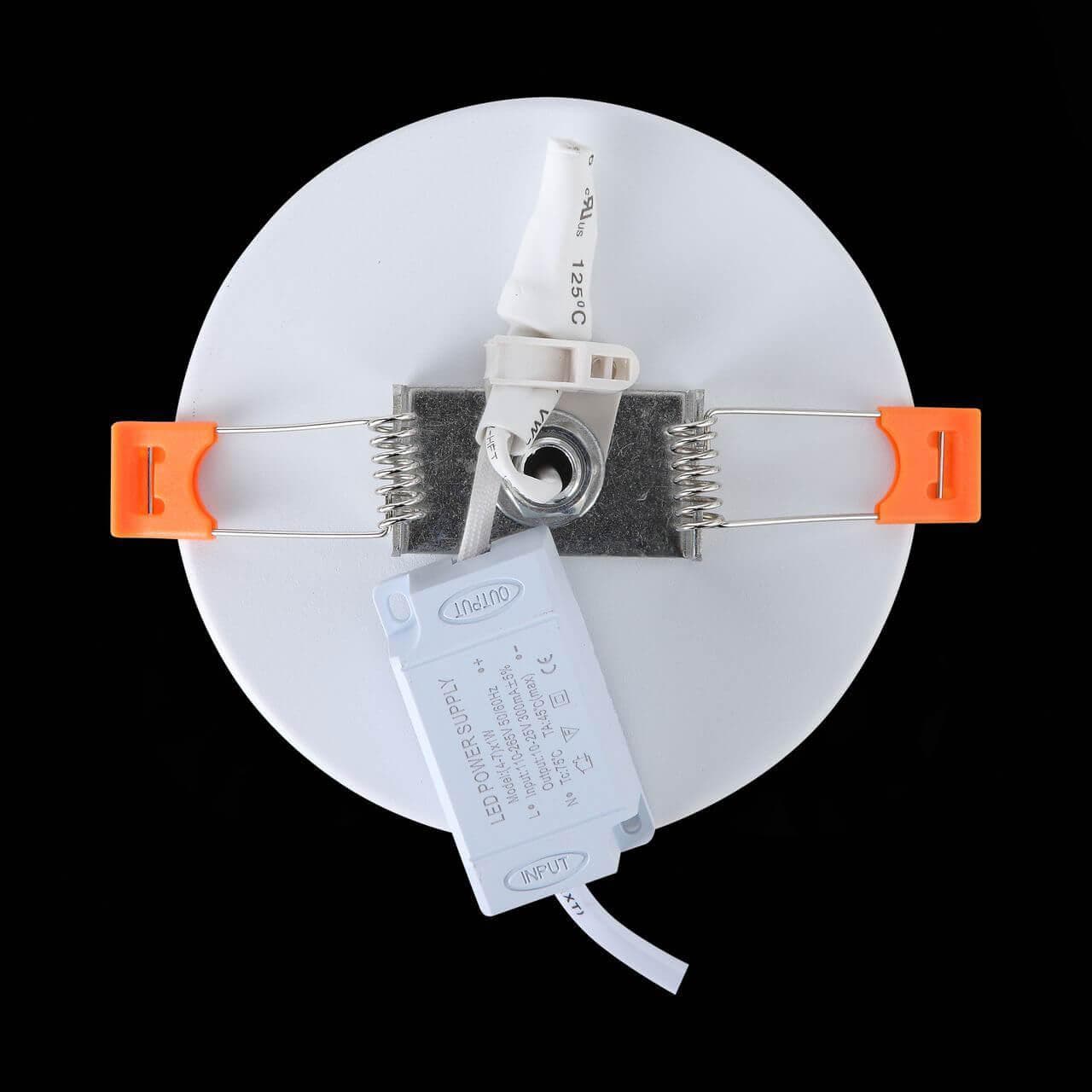 ST Luce ST104.502.06 Светильник потолочный Белый LED 1*6W 3000K 468Lm Ra>80 120° IP20 D110xH20 170-240V — миниатюра 3