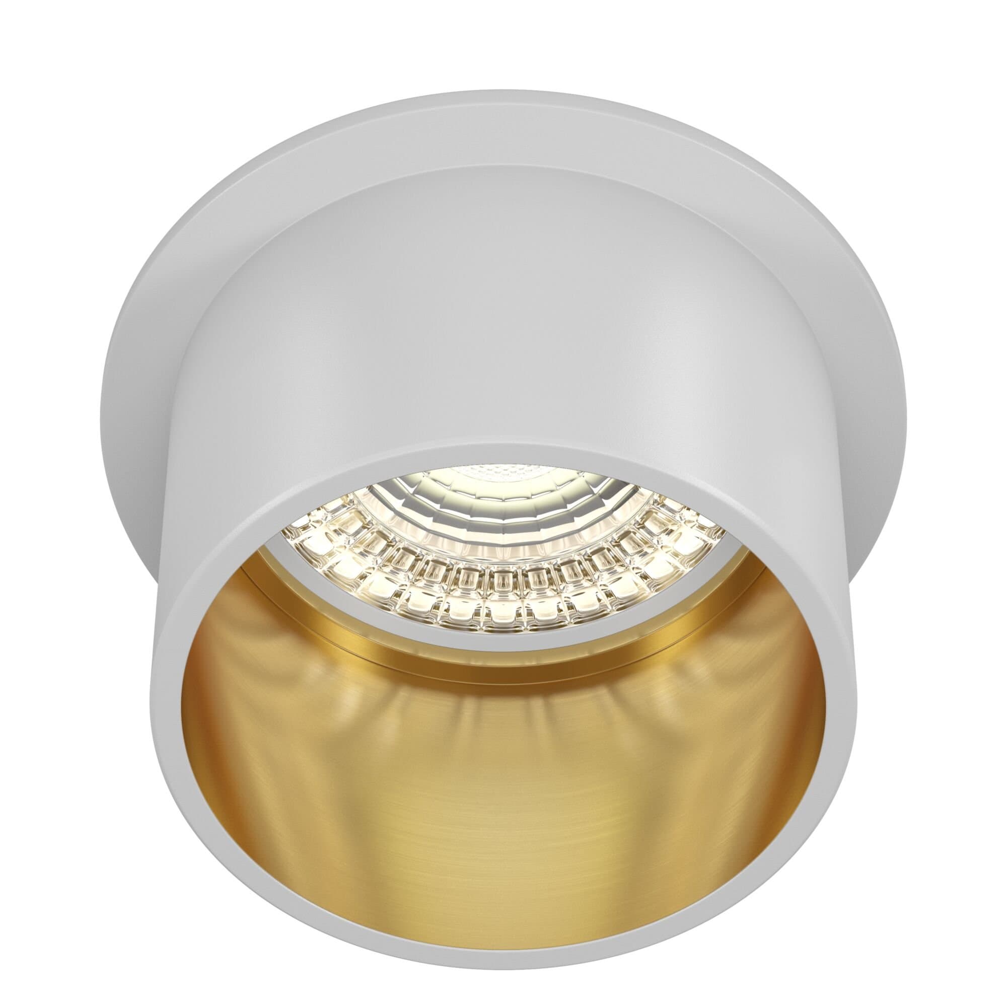 Maytoni Downlight Reif Белый с Золотом Встраиваемый светильник DL050-01WG — миниатюра 2