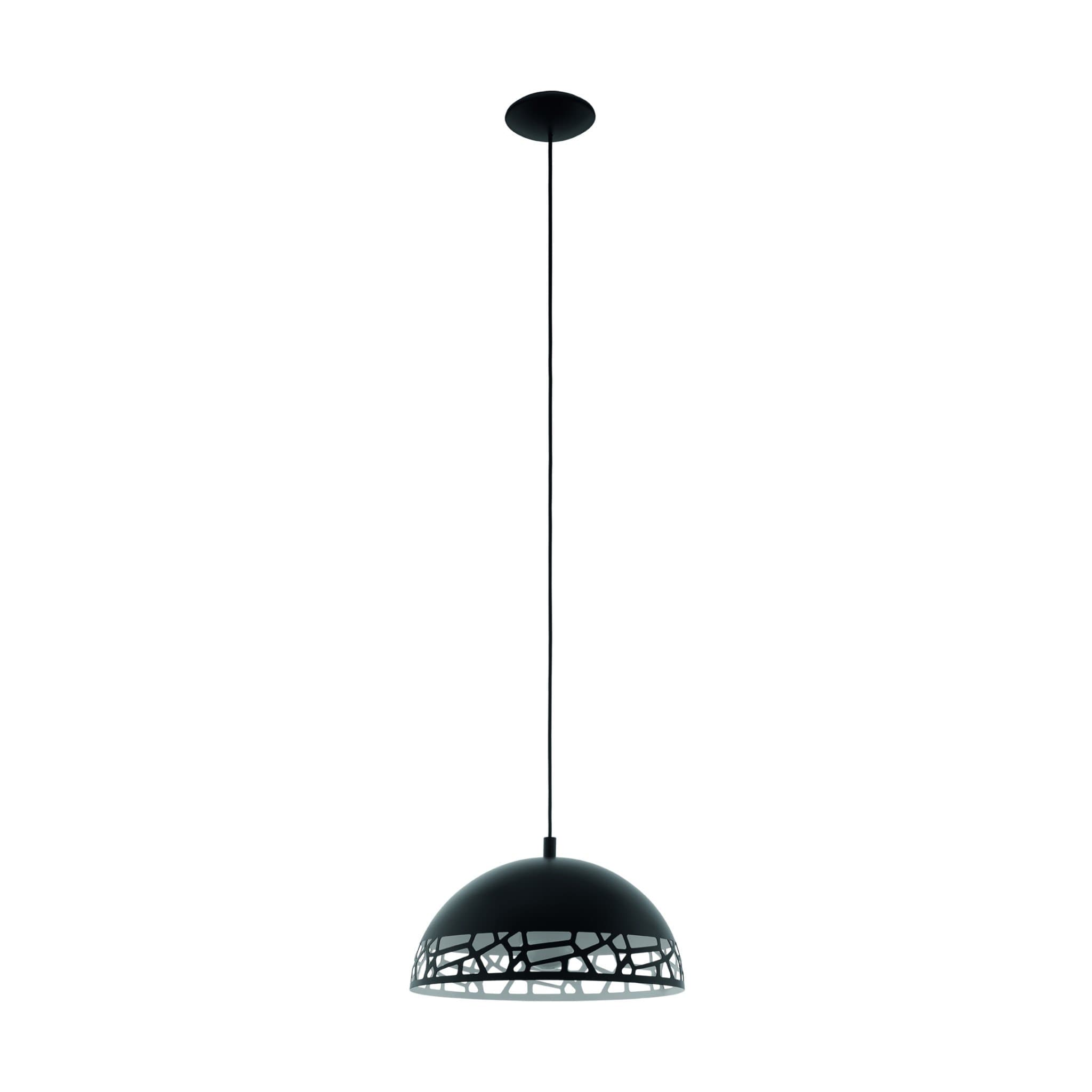 Eglo 97441 Подвес SAVIGNANO, 1х60W (E27), ?380, H1500, cталь, черный, белый