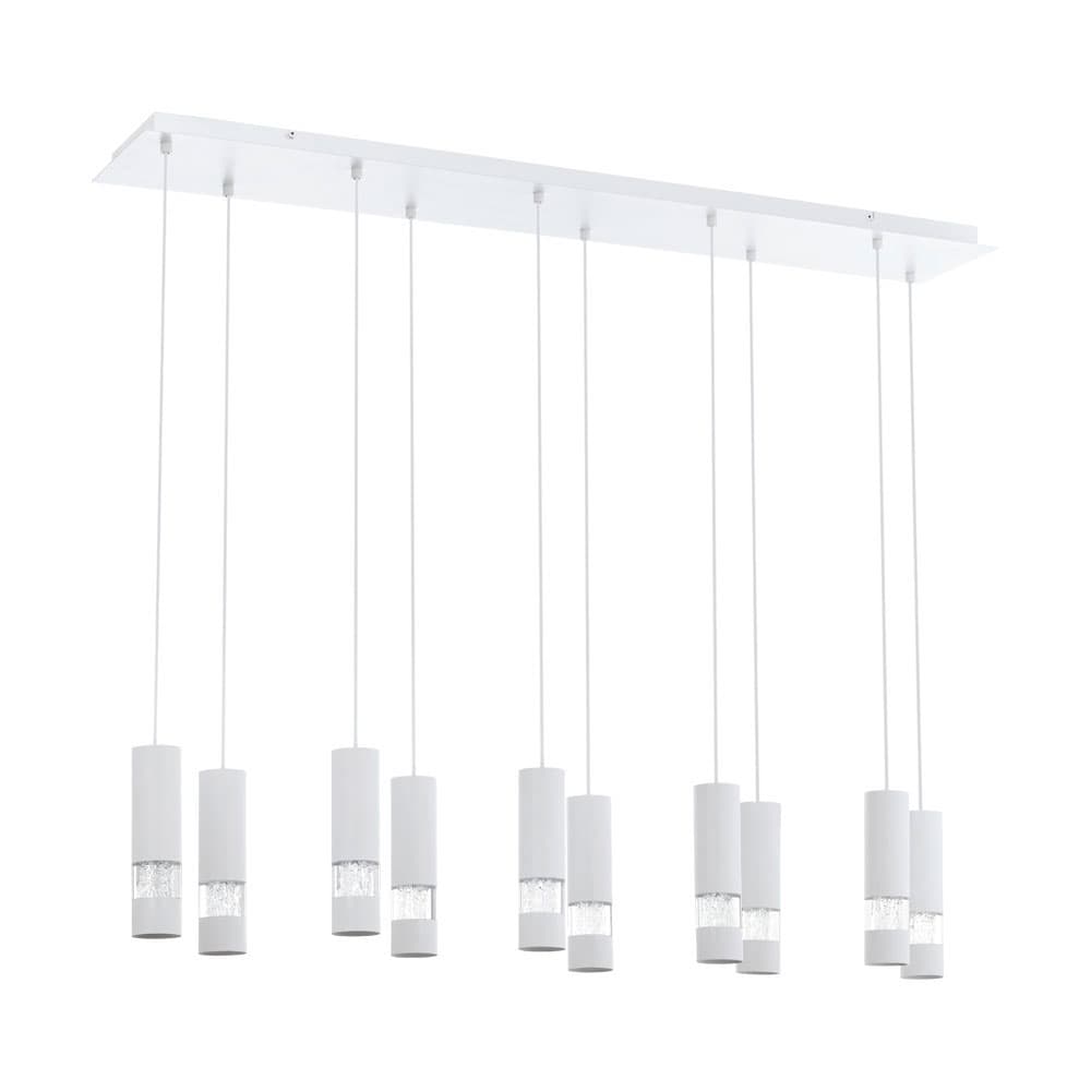 Eglo 39703 Светодиодный подвес BERNABETA, 10X5W(GU10-LED), сталь, белый/пластик, прозрачный