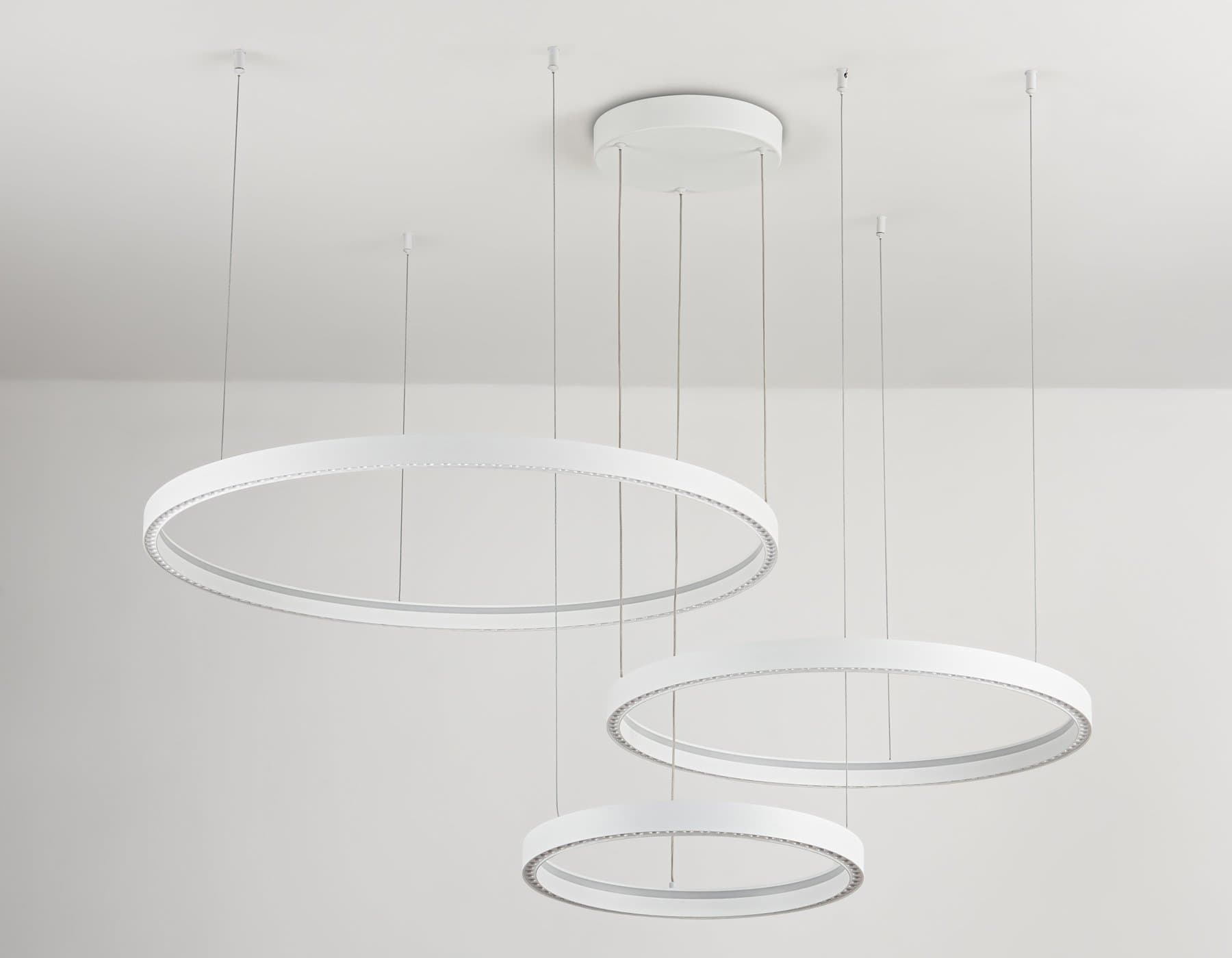 Ambrella Светильник подвесной светодиодный FL5881/3 WH белый 90W 3000K/4200K/6400K D800/600/400*1070 (без ПДУ) — миниатюра 5