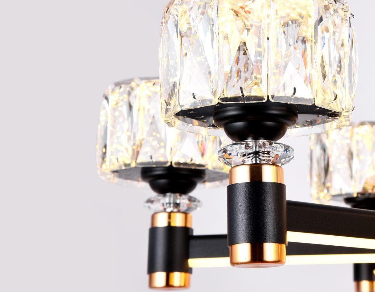 Ambrella Подвесная светодиодная люстра TR4516/6 BK/GD черный/золото 120W D730*370 (Без ПДУ) — миниатюра 3