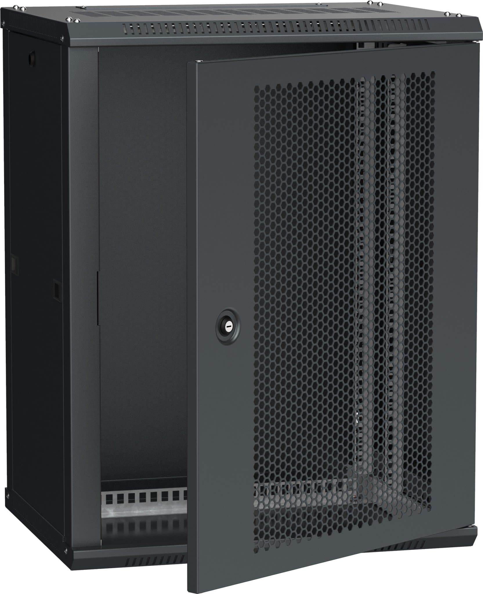 IEK LINEA W ITK Шкаф LINEA W 18U 600x450 мм дверь, перфорированная, RAL9005 LWR5-18U64-PF