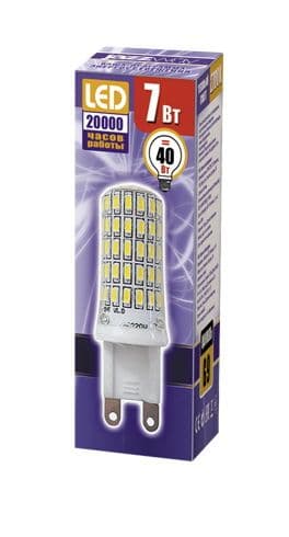 Jazzway Лампа PLED-G9 7W 2700K 400Lm 175-240V (пластик d16*50мм) .1039064B — миниатюра 2