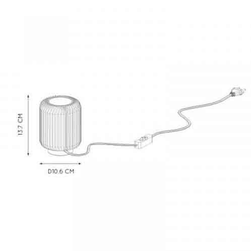 Lucide TURBIN Серый Настольная лампа 26500/05/36 — миниатюра 3