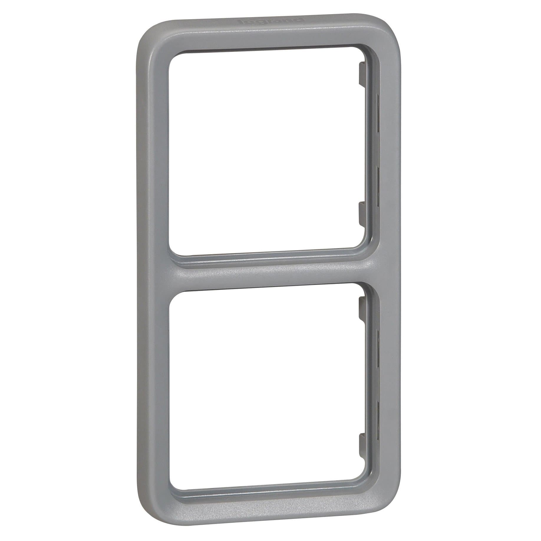 Legrand Plexo Серый Монтажная коробка 2-ая вертикальная PG 069664 — миниатюра 1
