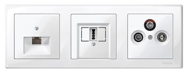 SE Merten SM M-Smart Бел глянец Рамка 3-ая MTN478319 — миниатюра 2