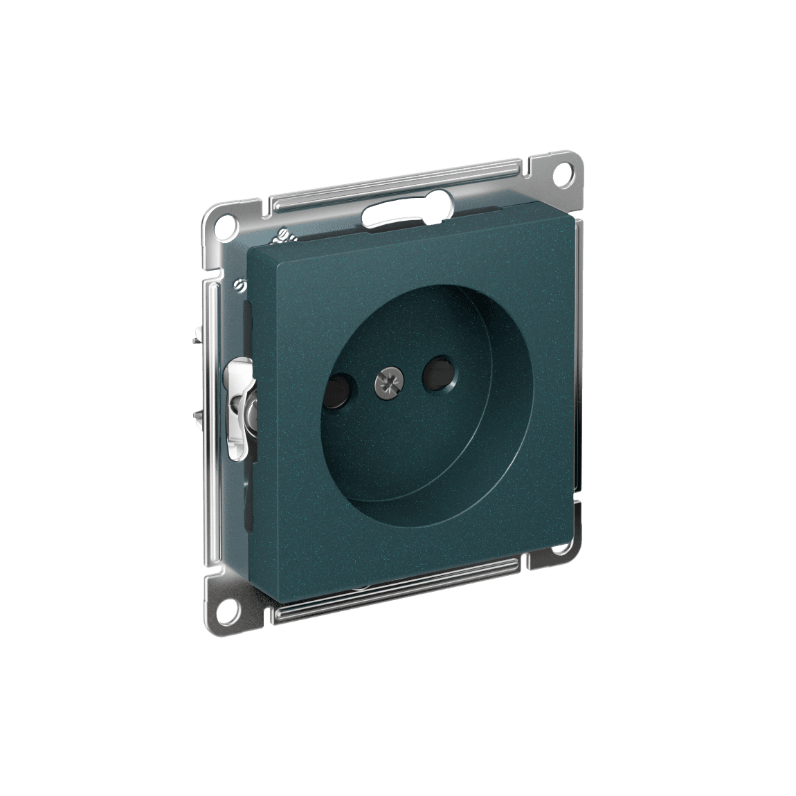 Systeme Electric AtlasDesign Изумруд Розетка без заземления со шторками, 16А, мех., быстрозажим. клем.