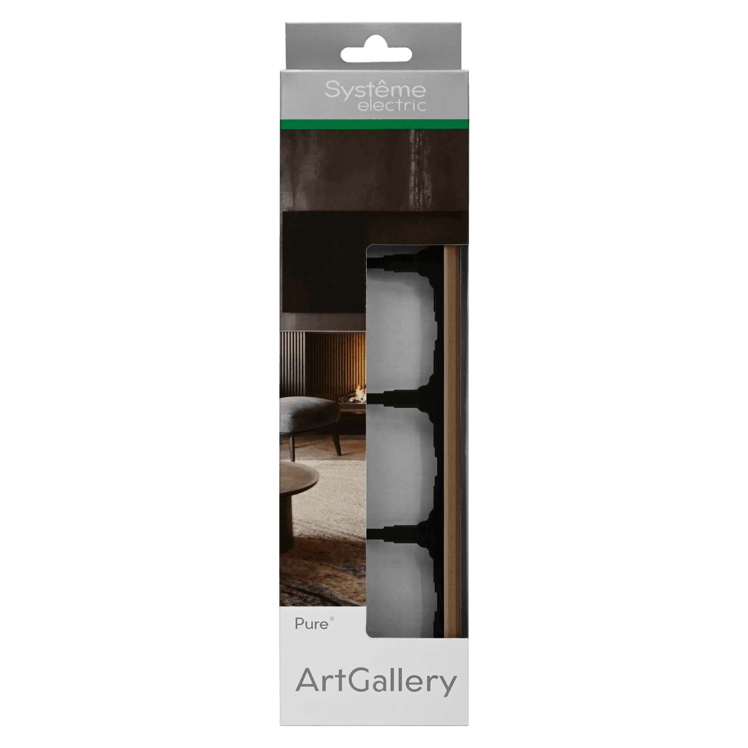 Systeme Electric ArtGallery Pure Органическое стекло Шампань Рамка 4-ая — миниатюра 4