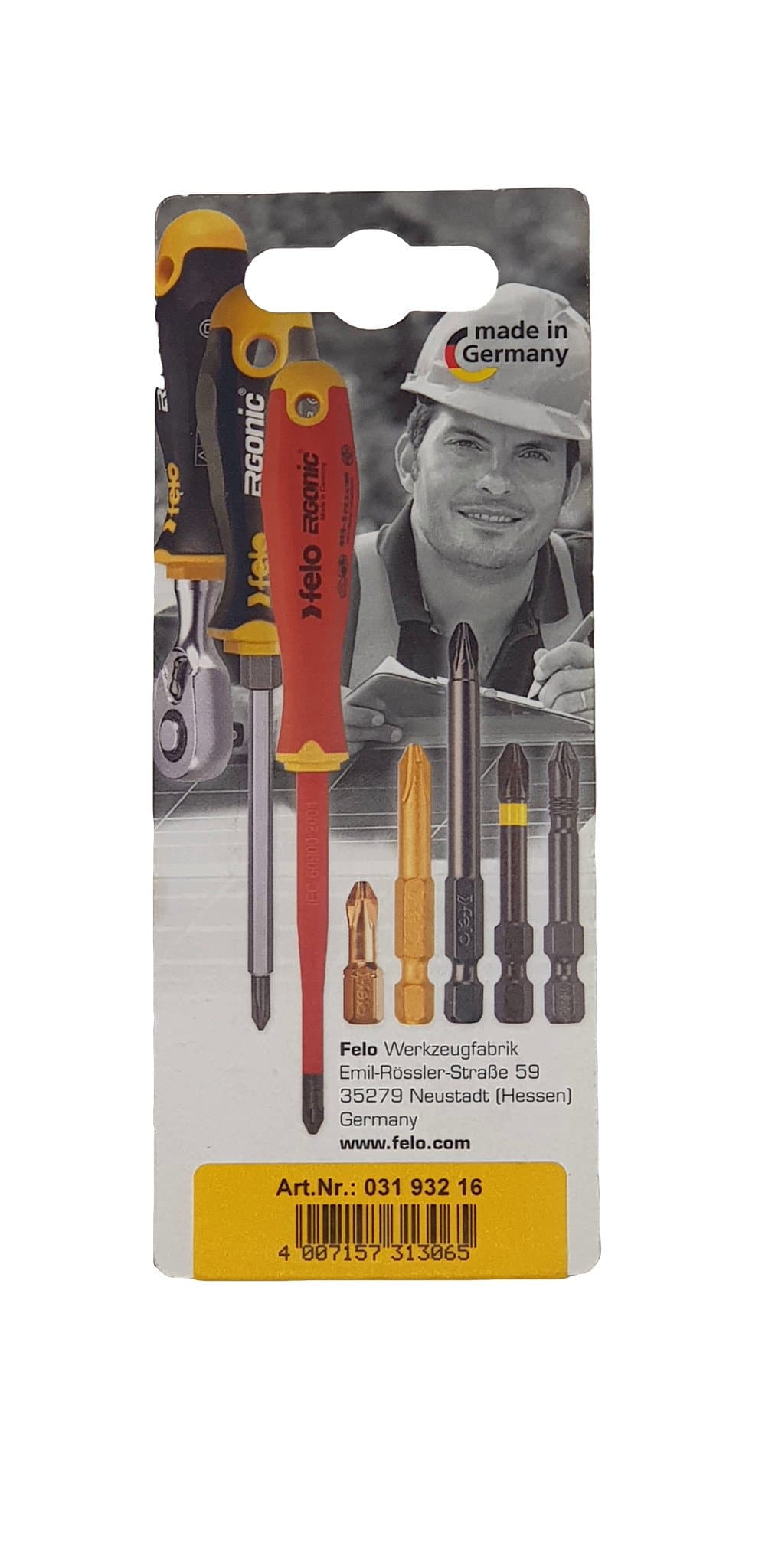 Felo Бита крестовая PZ 1/PZ 2/PZ 3X50, 3 шт в блистере 03193216 — миниатюра 1