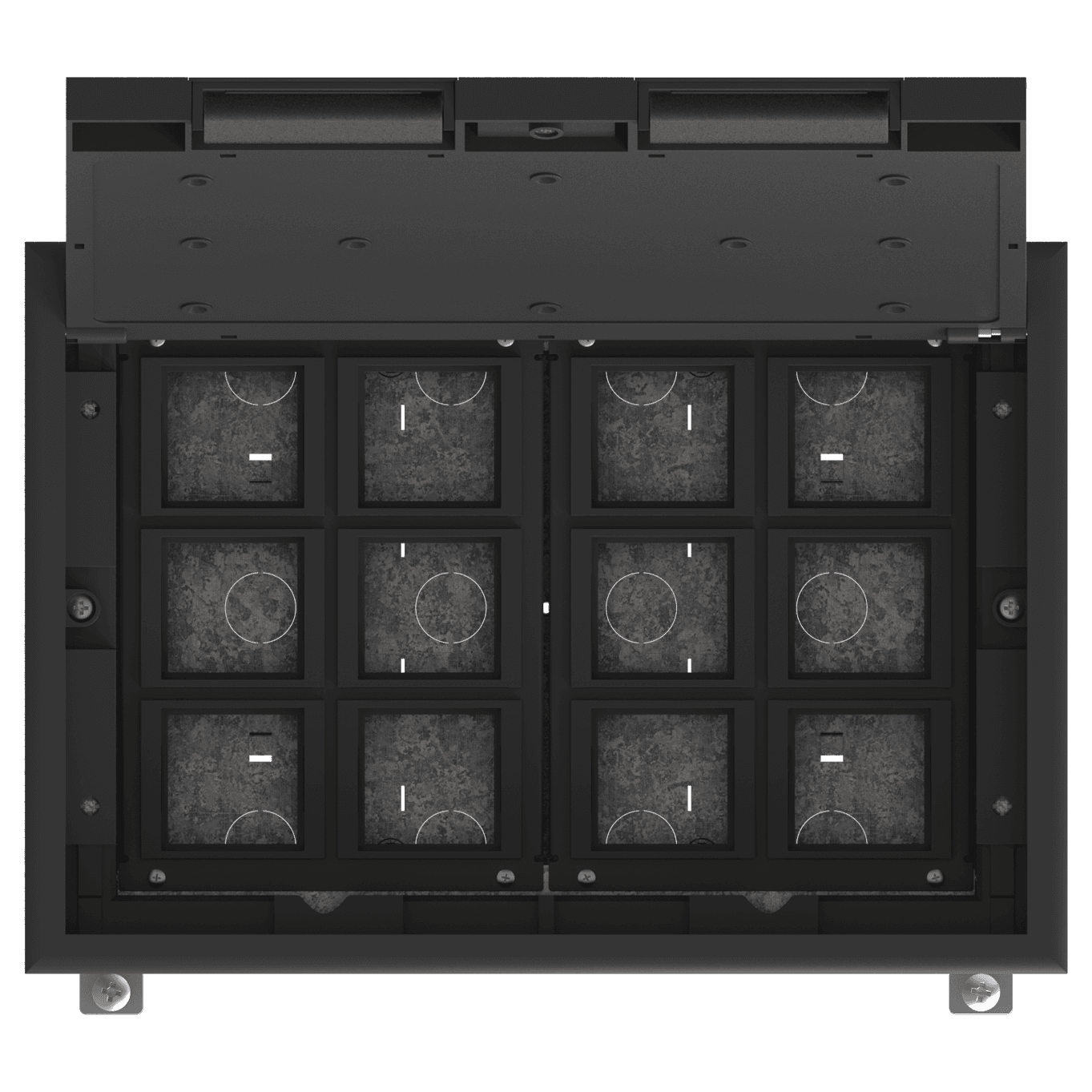 Systeme Elecrtic MultiDesk Люк на 24 модулей IP40 для бетонных полов с монтажной коробкой, тип MDK10 — миниатюра 7