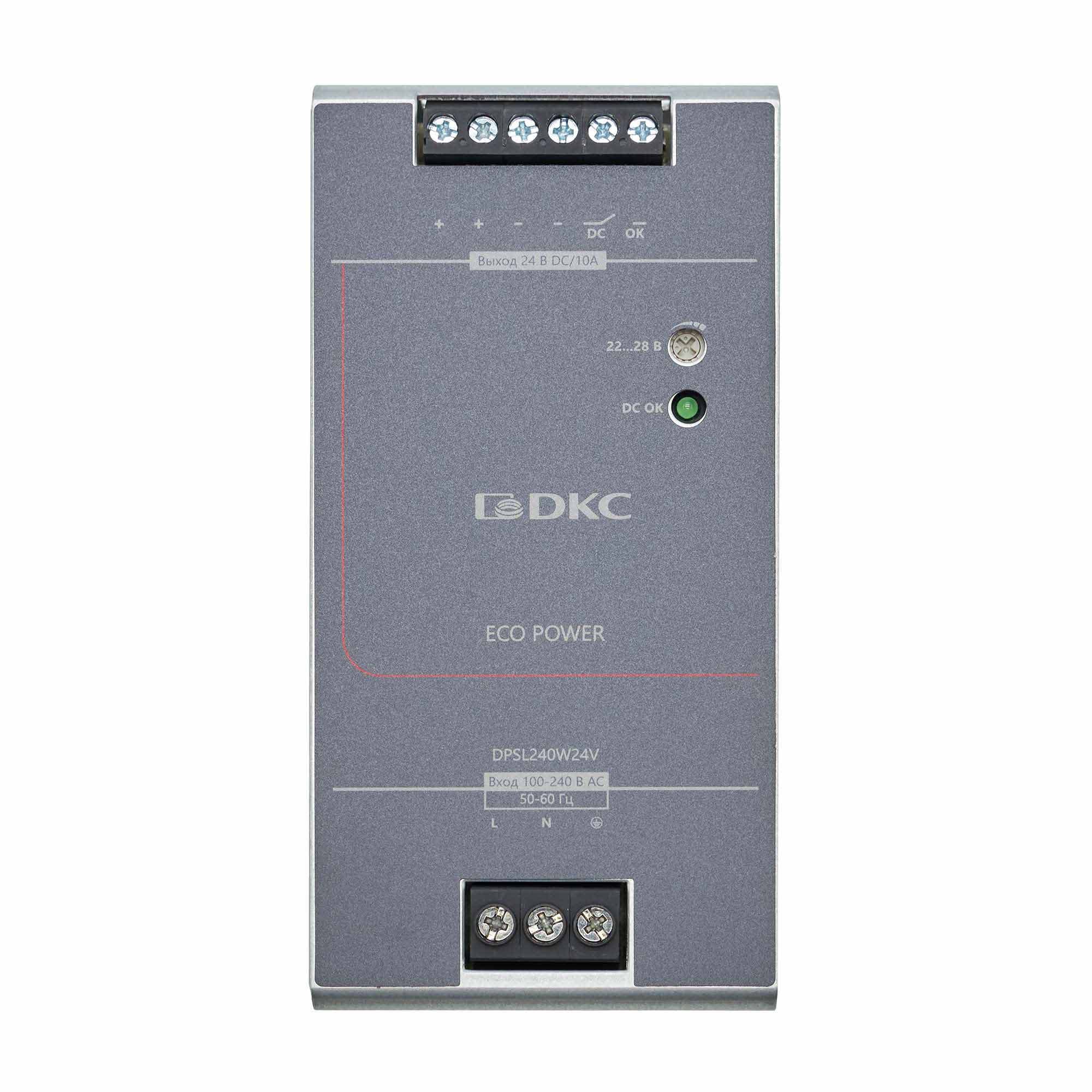 DKC Источник питания "ECO POWER", однофазный, 240Вт, 10А, 24В — миниатюра 2