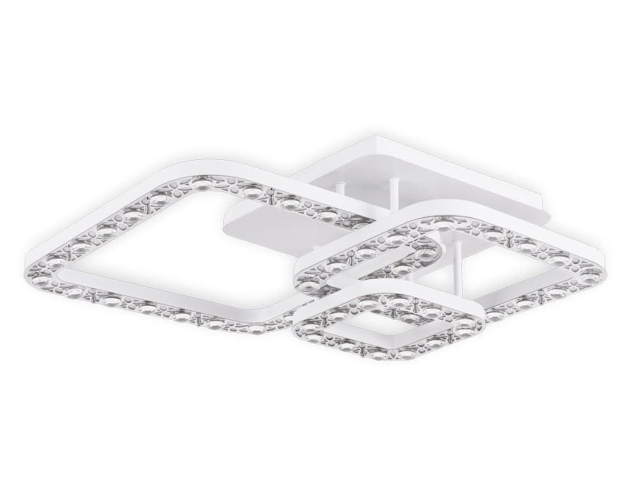 Ambrella Потолочный светодиодный светильник с пультом FA162 WH/CH белый/хром 100W 540*540*130 (ПДУ РАДИО 2.4) — миниатюра 1