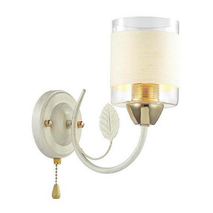 Lumion 3029/1W LN16 168 золото/беж/стекло/декор.тесьма Бра E27 60W 220V FILLA — миниатюра 1