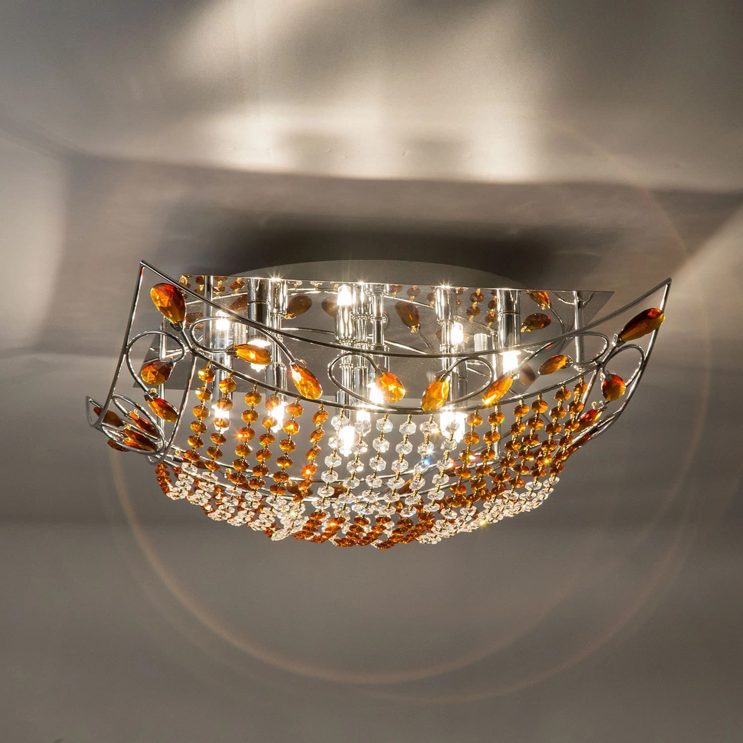 Citilux CL306196 Гала Хром+Янтарный Люстра — миниатюра 3