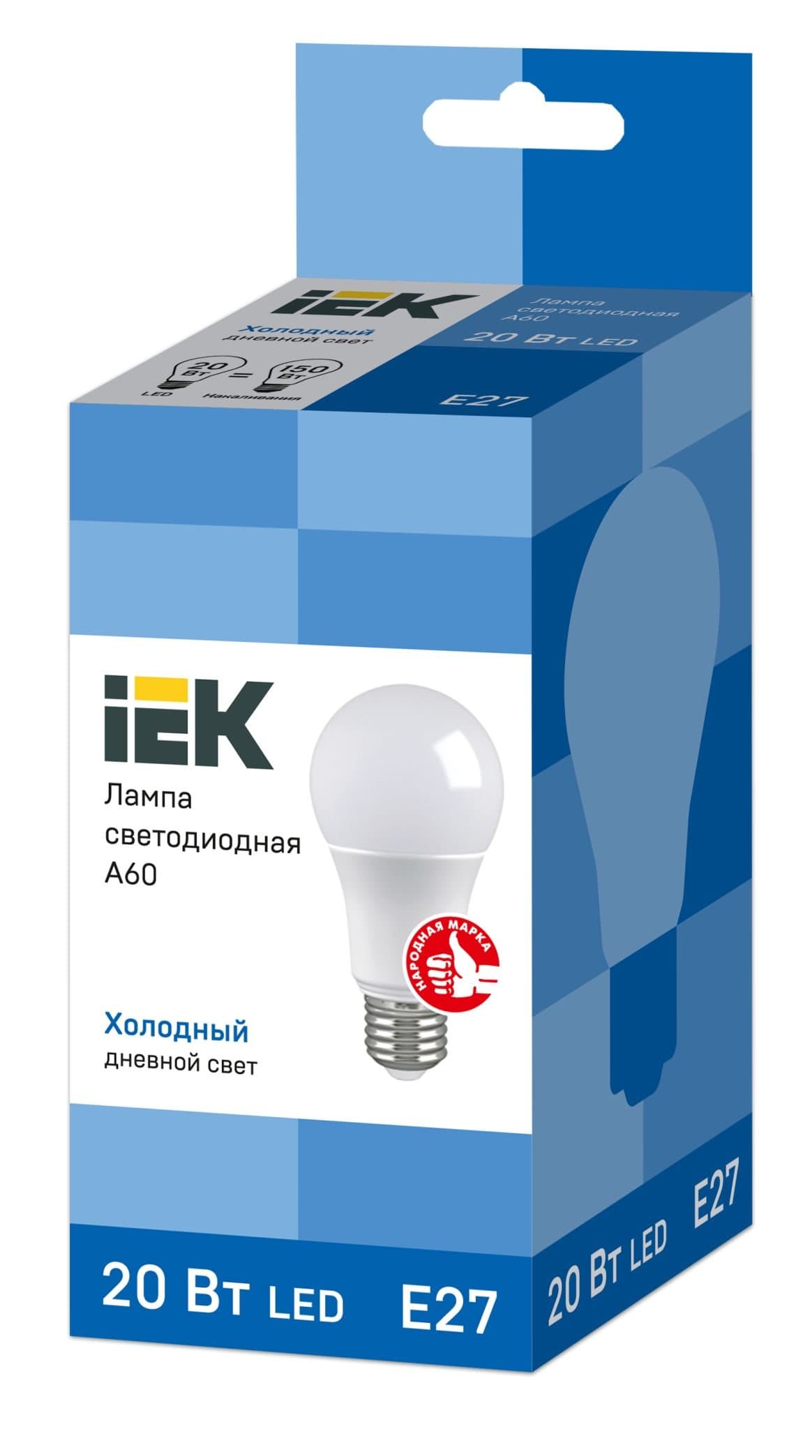 IEK Лампа светодиодная ECO A60 шар 20Вт 230В 6500К E27 — миниатюра 3