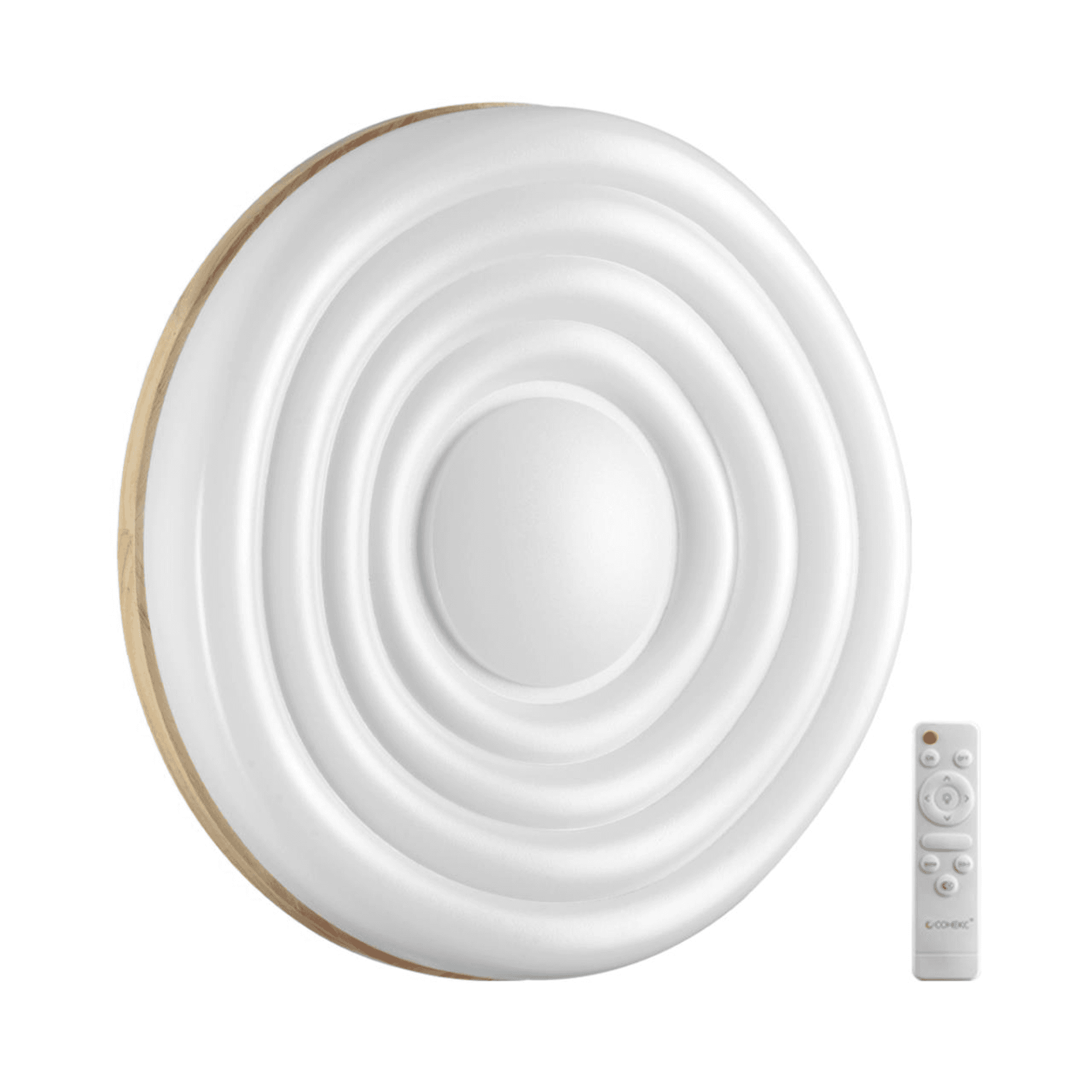Sonex 7674/DL PALE SN белый/натуральное дерево LED 48Вт 3000-6000К D388 IP43 пульт ДУ FASS WOOD