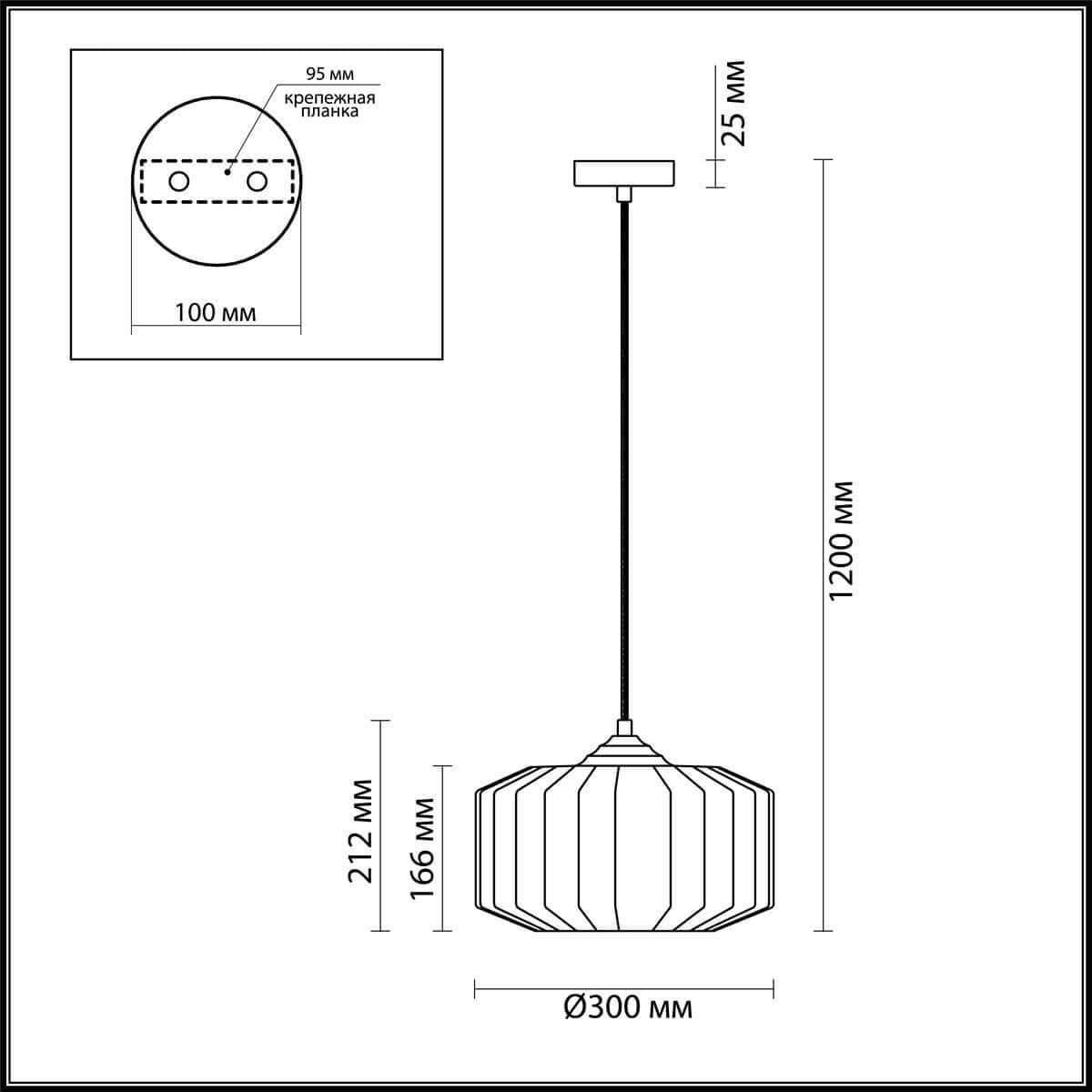 Odeon Light 4783/1 ODL21 зеленый/бронзовый Подвес E27 60W BINGA — миниатюра 3