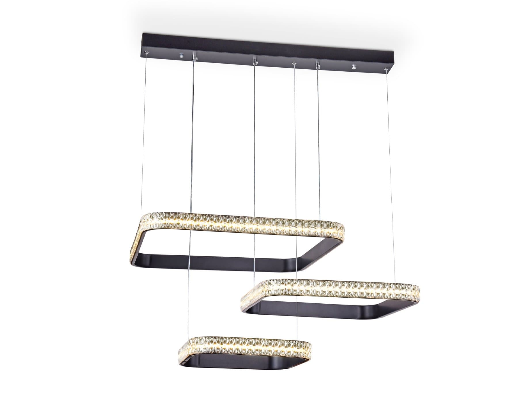 Ambrella Потолочный светодиодный светильник с пультом FA6166 BK черный 131W 720*500*900 (ПДУ РАДИО 2.4) — миниатюра 1
