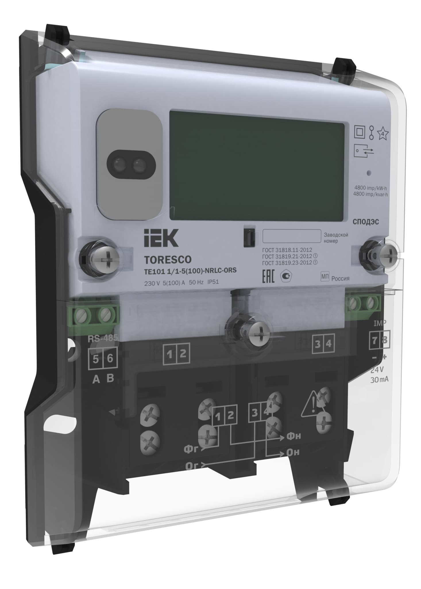 IEK TORESCO Счетчик ЭЭ TE101 1/1-5(100)-NRLC-ORS