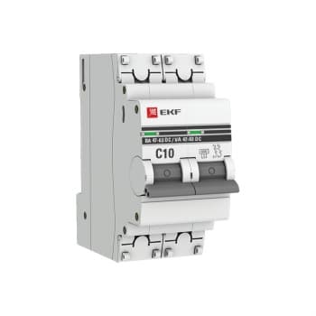 EKF PROxima Автоматический выключатель 2P 40А (C) 6кА ВА 47-63 DC mcb4763-DC-2-40C-pro