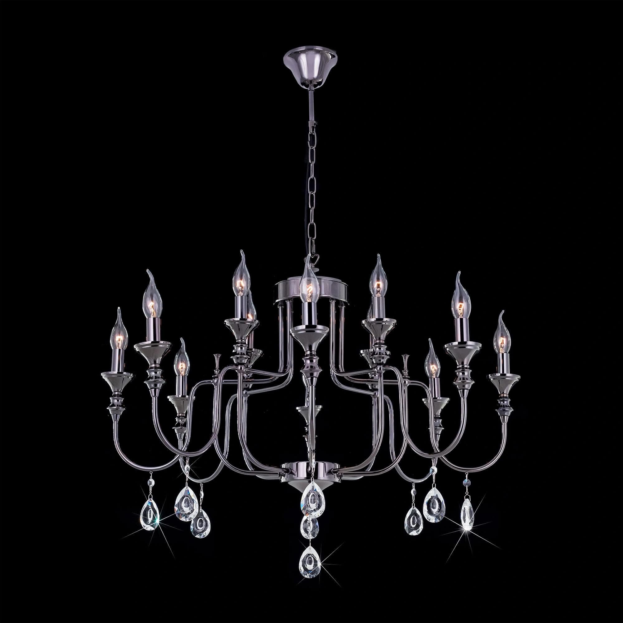 Citilux CL437224 Рига Черн.Хром Светильник Люстра