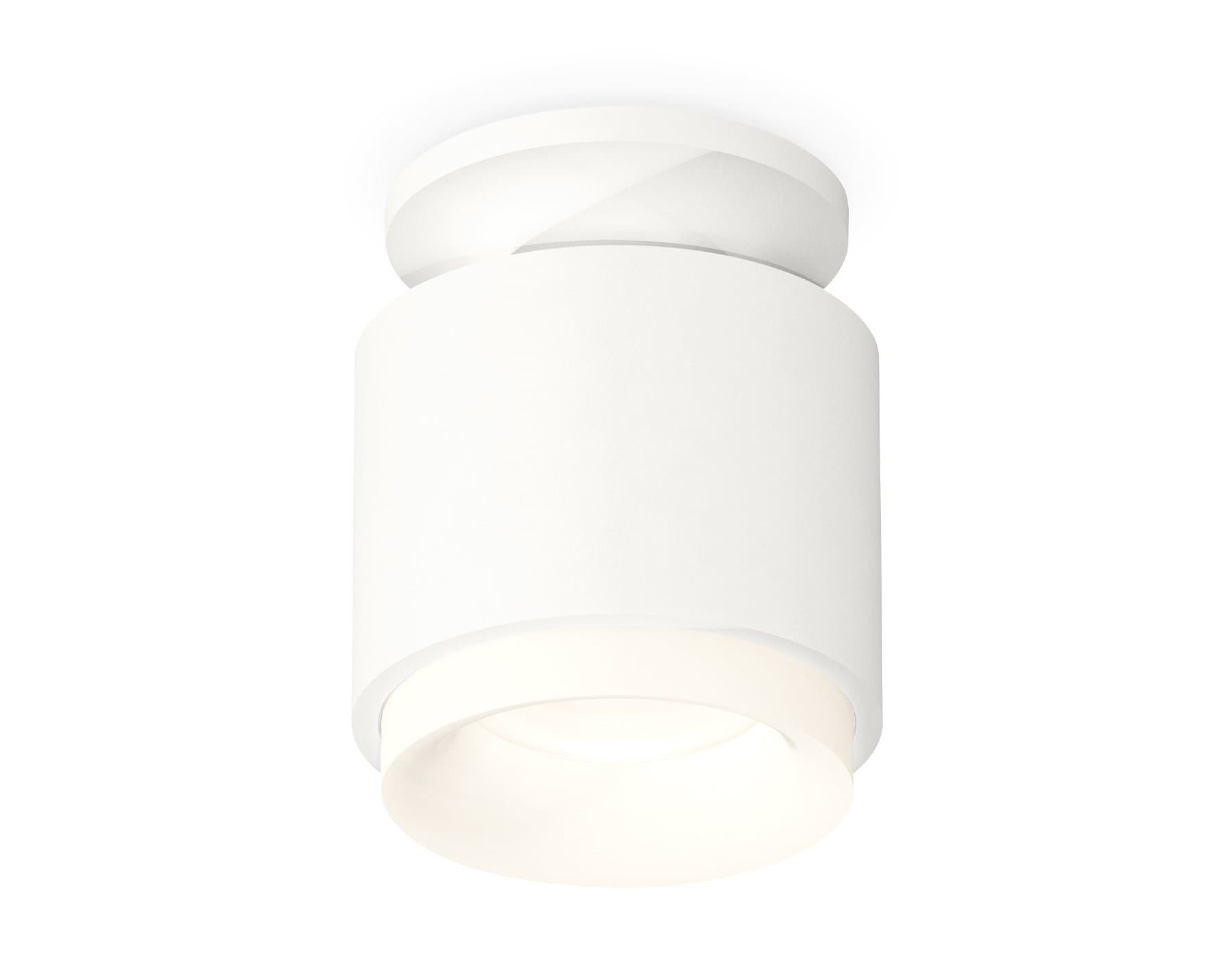 Ambrella Комплект накладного светильника с акрилом XS7510044 SWH/FR белый песок/белый матовый MR16 GU5.3 (N7925, C7510, N7165) — миниатюра 1