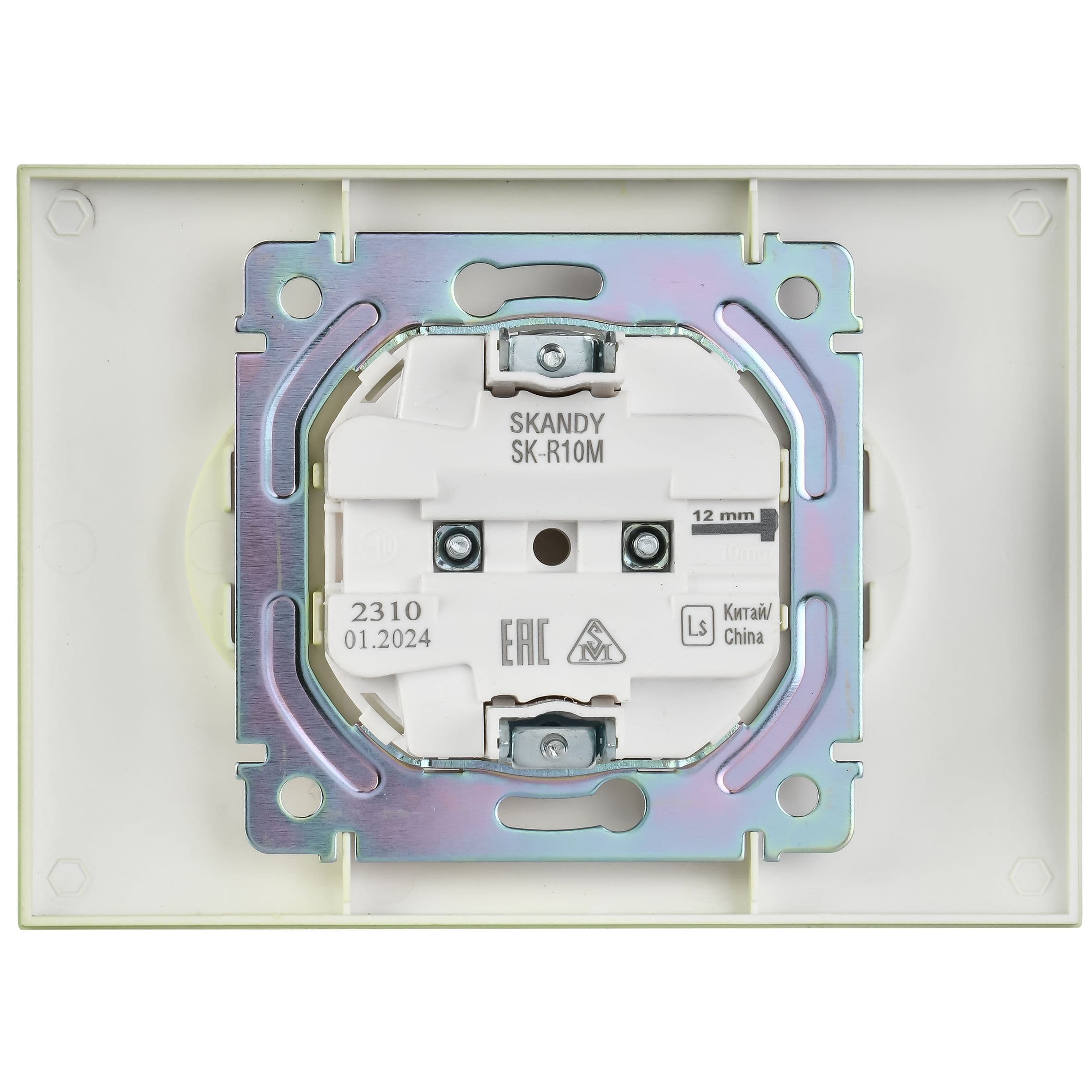 IEK SKANDY Мятный Розетка 2-ая б/з 10А в сборе SK-R10G — миниатюра 3