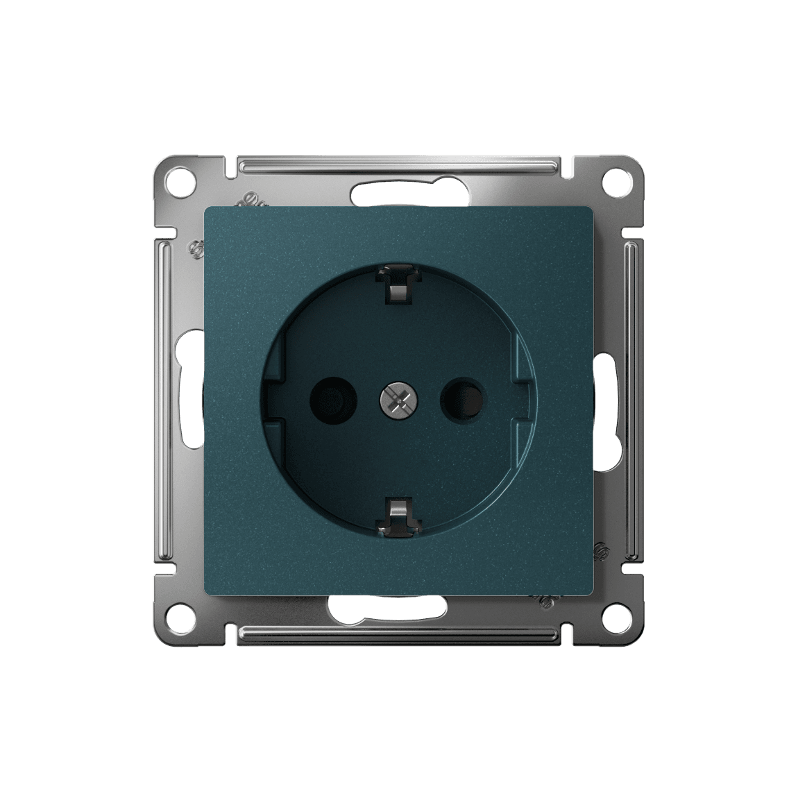 Systeme Electric AtlasDesign Изумруд Розетка с заземлением со шторками, 16А, мех., быстрозажим. клем. — миниатюра 5