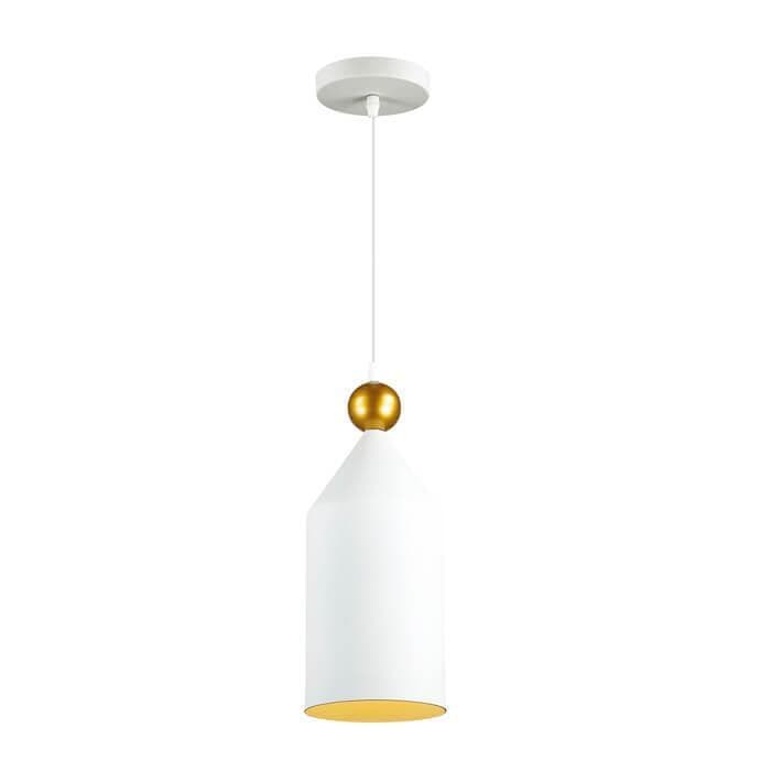 Odeon Light 4093/1 ODL19 385 белый/золотой Подвес Е27 1*40W BOLLI — миниатюра 1