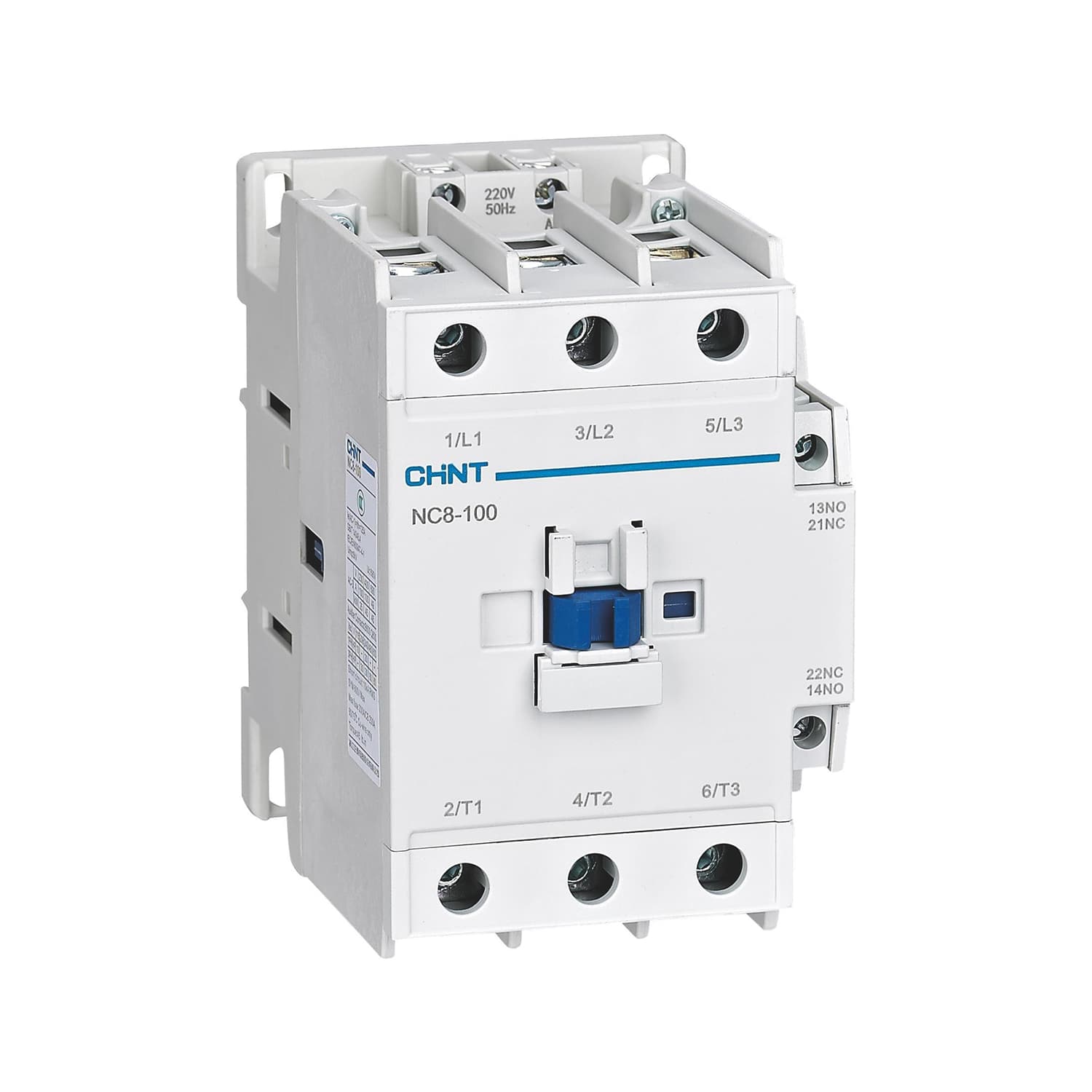 CHINT Контактор NC8-100/W 3P 100А AC/DC (100~250В) 1НО+1НЗ (R)