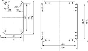 SE Sarel Плата плоская 400x400 NSYMM44 — миниатюра 2