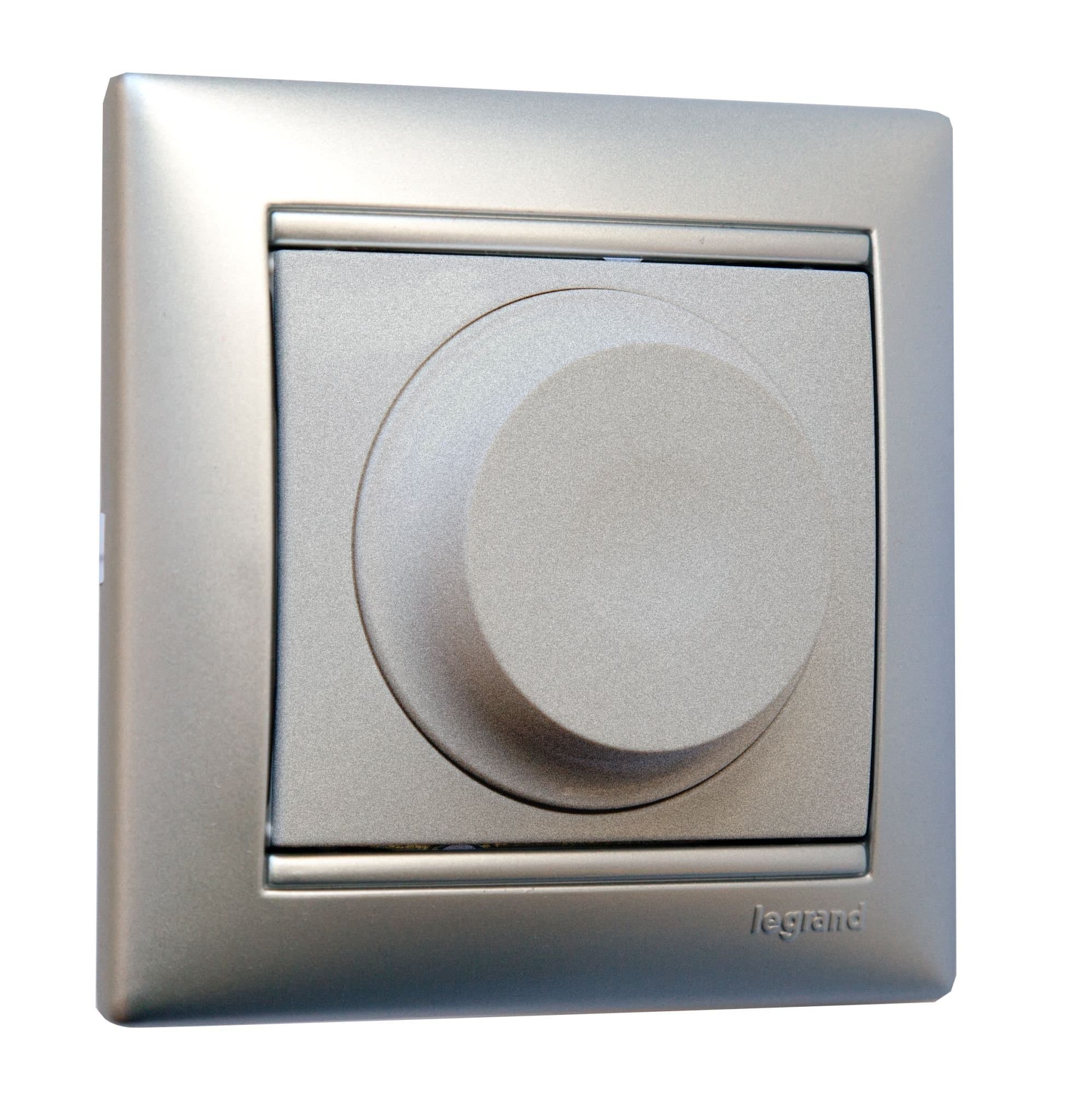 Legrand Valena Classic Алюминий Светорегулятор поворотный универсальный 2-проводный 5-300 Вт 770263 — миниатюра 2