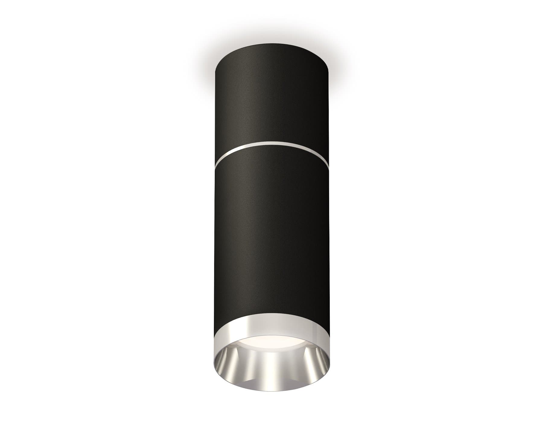 Ambrella Комплект накладного светильника XS6323060 SBK/PSL черный песок/серебро полированное MR16 GU5.3 (C6302, A2060, C6323, N6132) — миниатюра 1