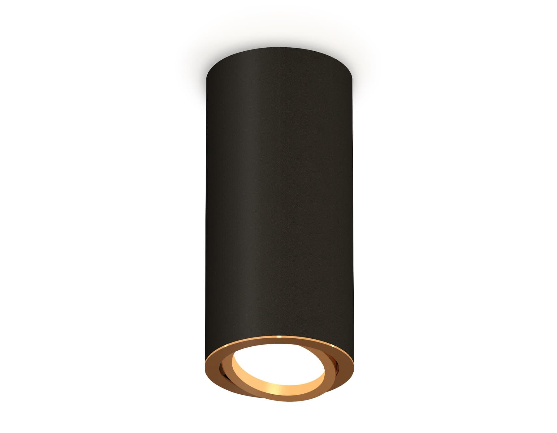 Ambrella Комплект накладного светильника XS7443004 SBK/PYG черный песок/золото желтое полированное MR16 GU5.3 (C7443, N7004) — миниатюра 1