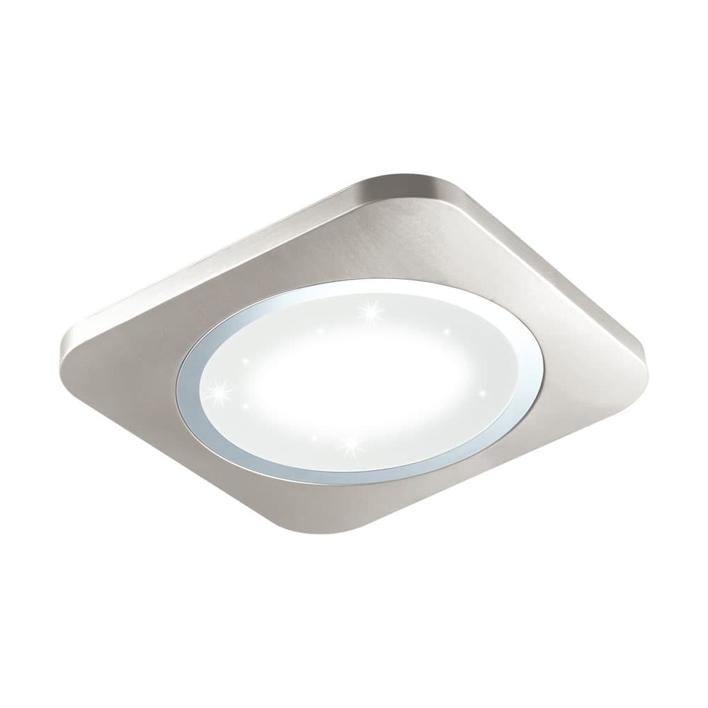 Eglo 97664 Светодиодный накладной светильник PUYO-S, 28W(LED), 510х510, H40, 3400lm, сталь, никель матовый,