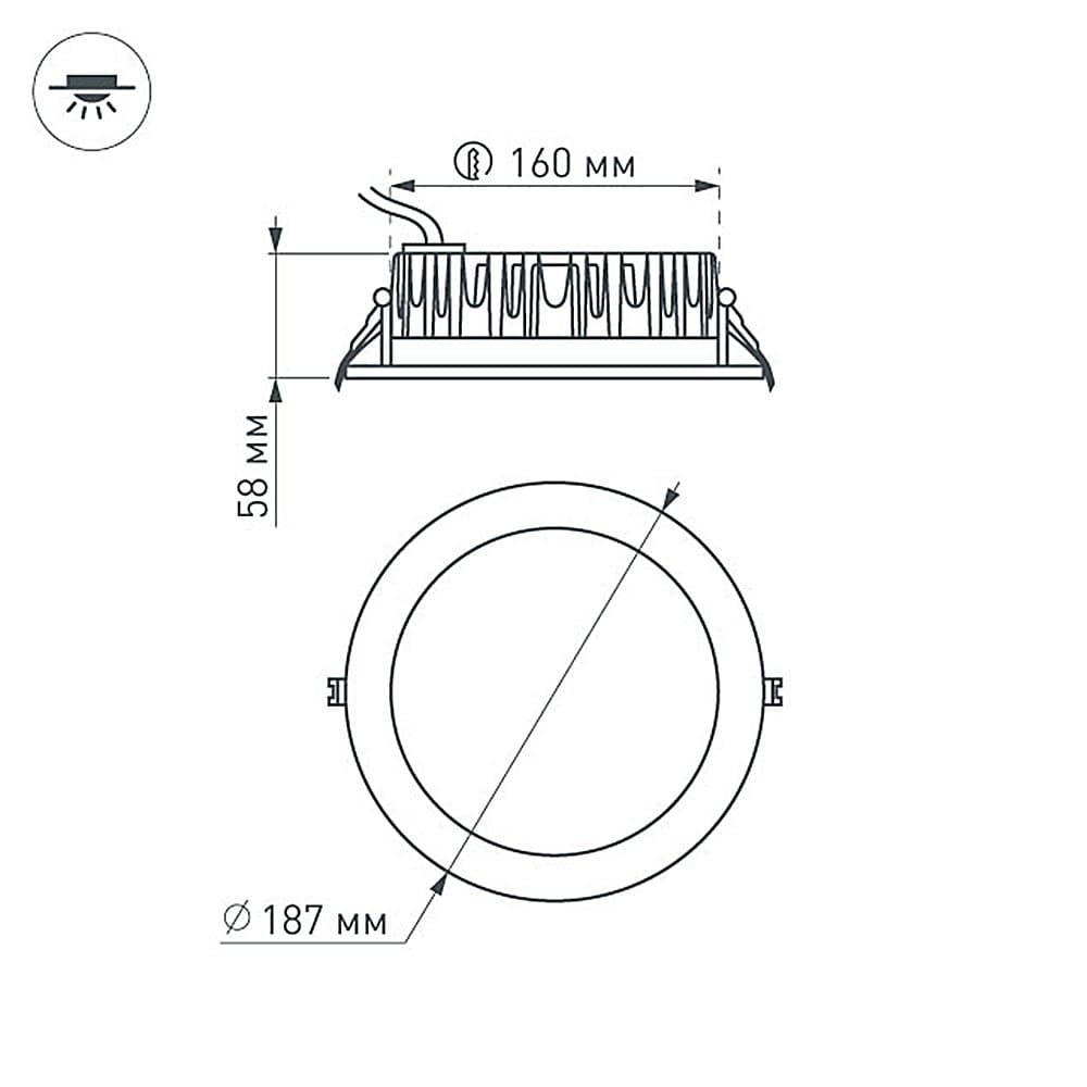 Arlight Светодиодный светильник LTD-187WH-FROST-21W Day White 110deg (IP44 Металл, 3 года) 021496 — миниатюра 3